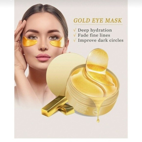24K gold 12 pairs hydrogel under eye masks new in box - Picture 3 of 6